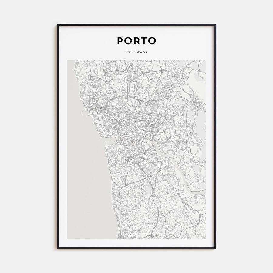 Porto Map Portrait Poster