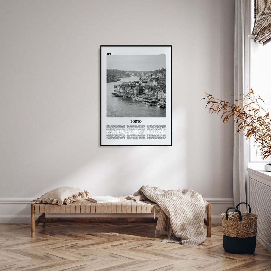 Porto Travel B&W Poster