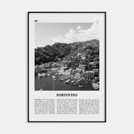 Portofino Travel B&W Poster