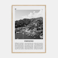 Portofino Travel B&W Poster