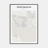 Portsmouth, England Map Portrait Poster