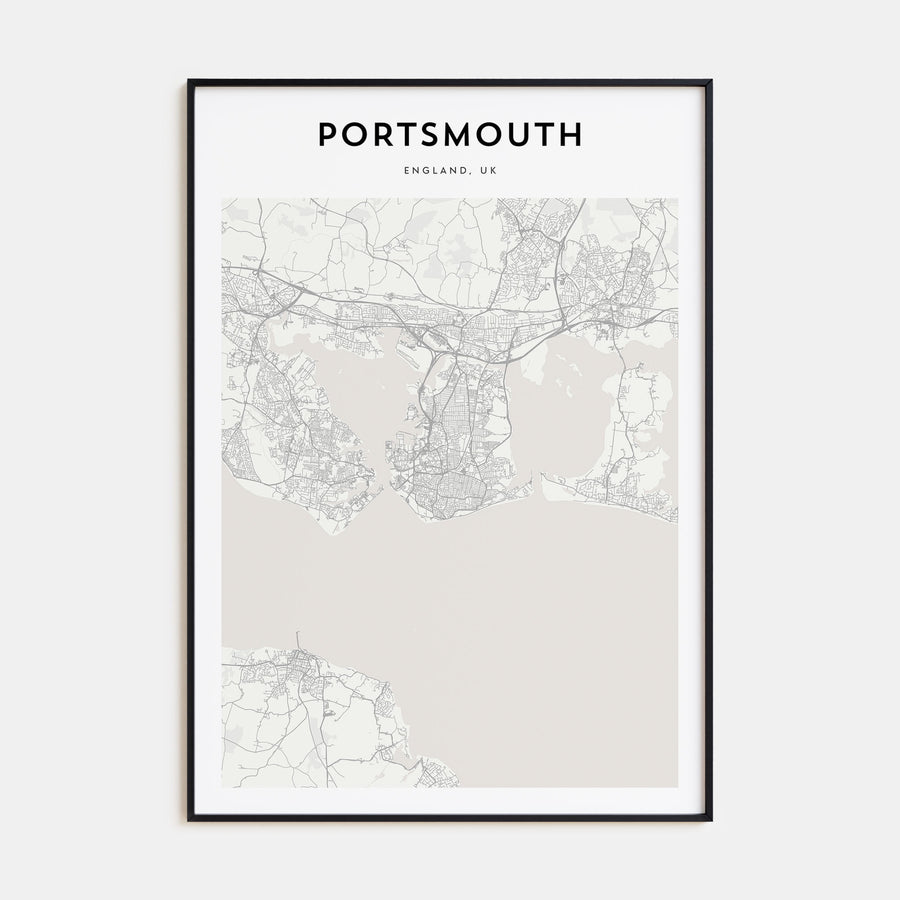Portsmouth, England Map Portrait Poster