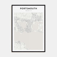 Portsmouth, England Map Portrait Poster