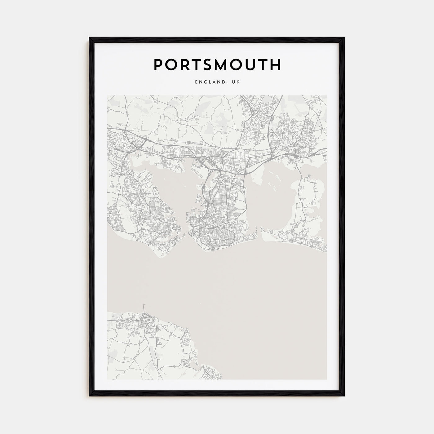 Portsmouth, England Map Portrait Poster