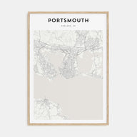 Portsmouth, England Map Portrait Poster