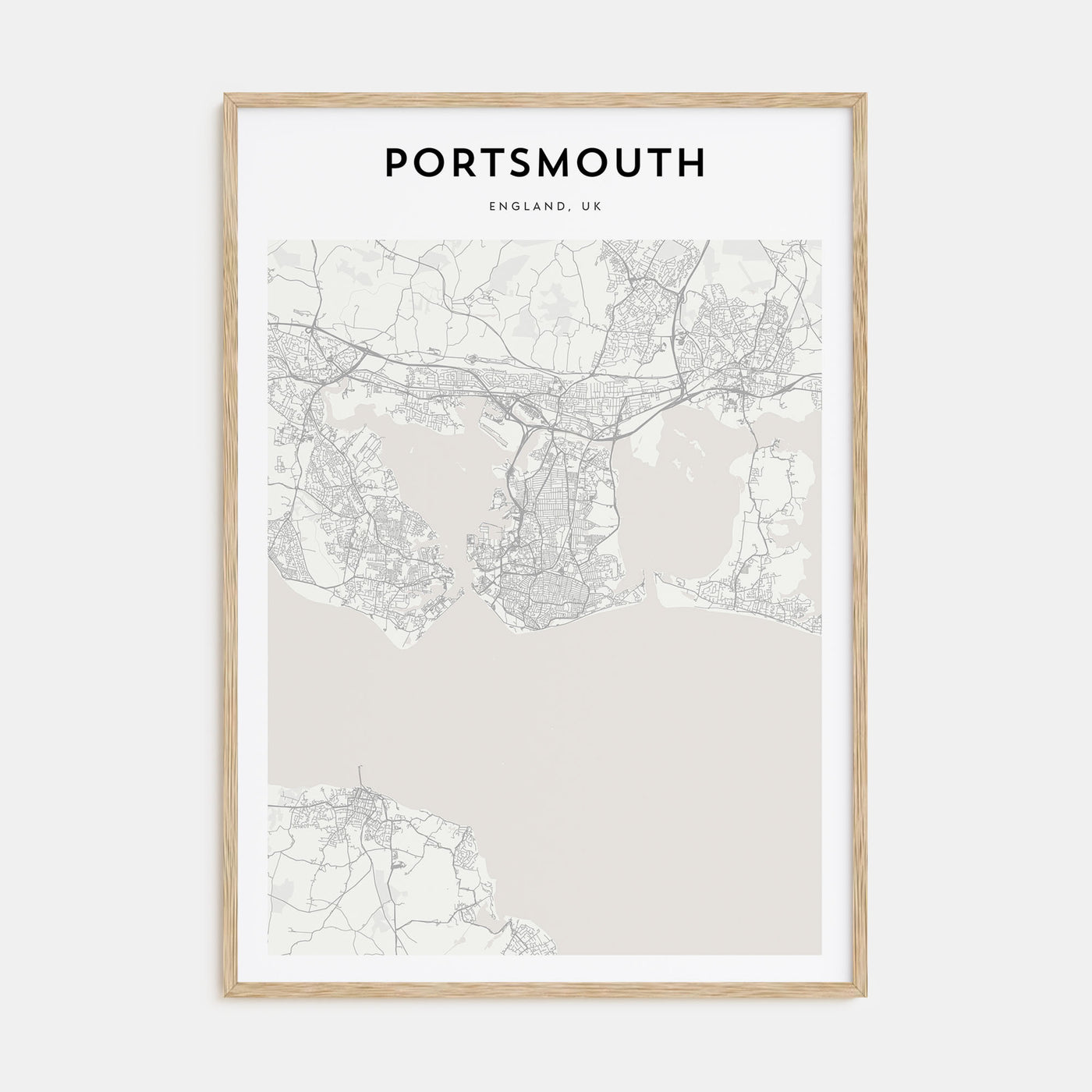 Portsmouth, England Map Portrait Poster