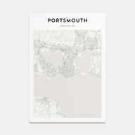 Portsmouth, England Map Portrait Poster