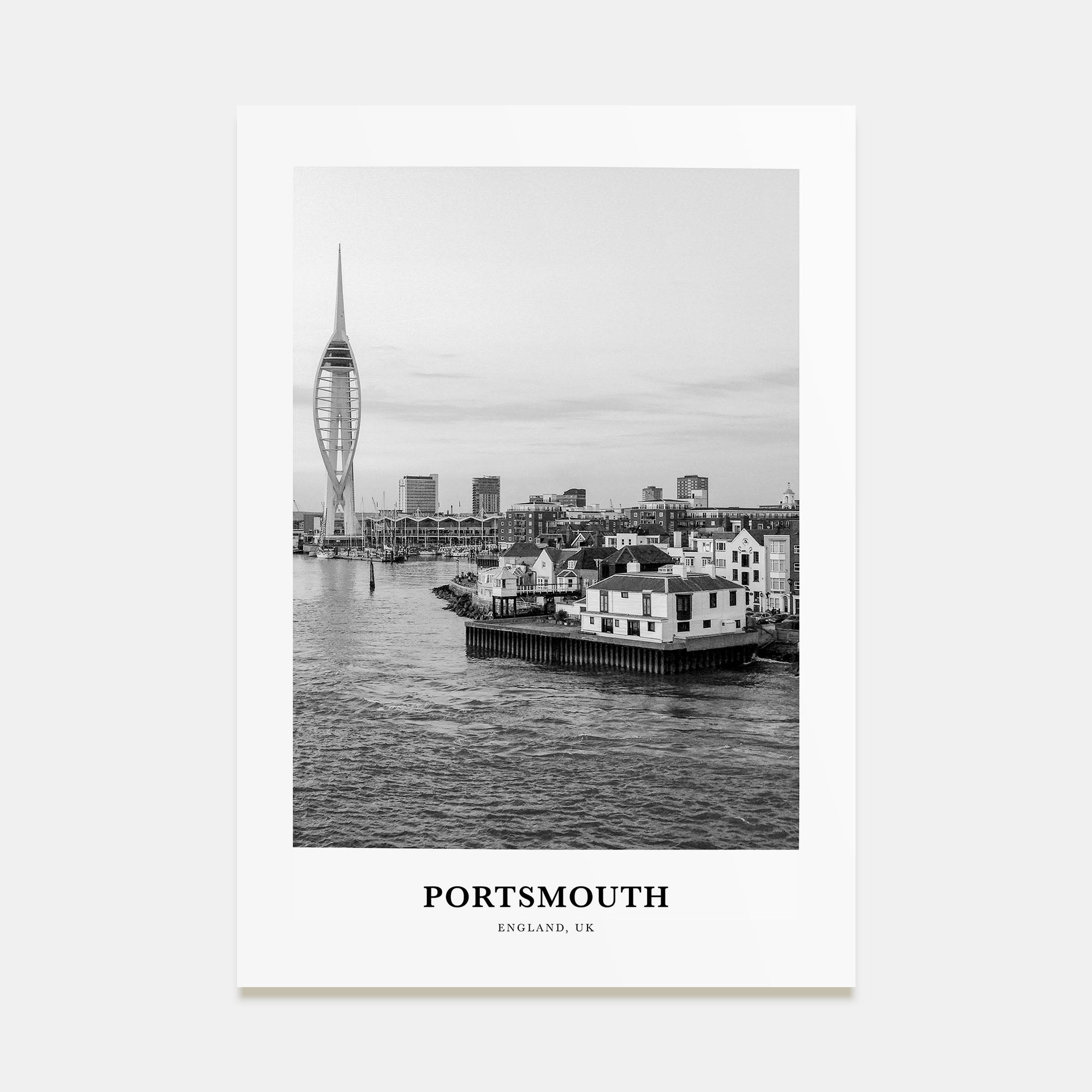 Portsmouth, England Portrait B&W No 1 Poster