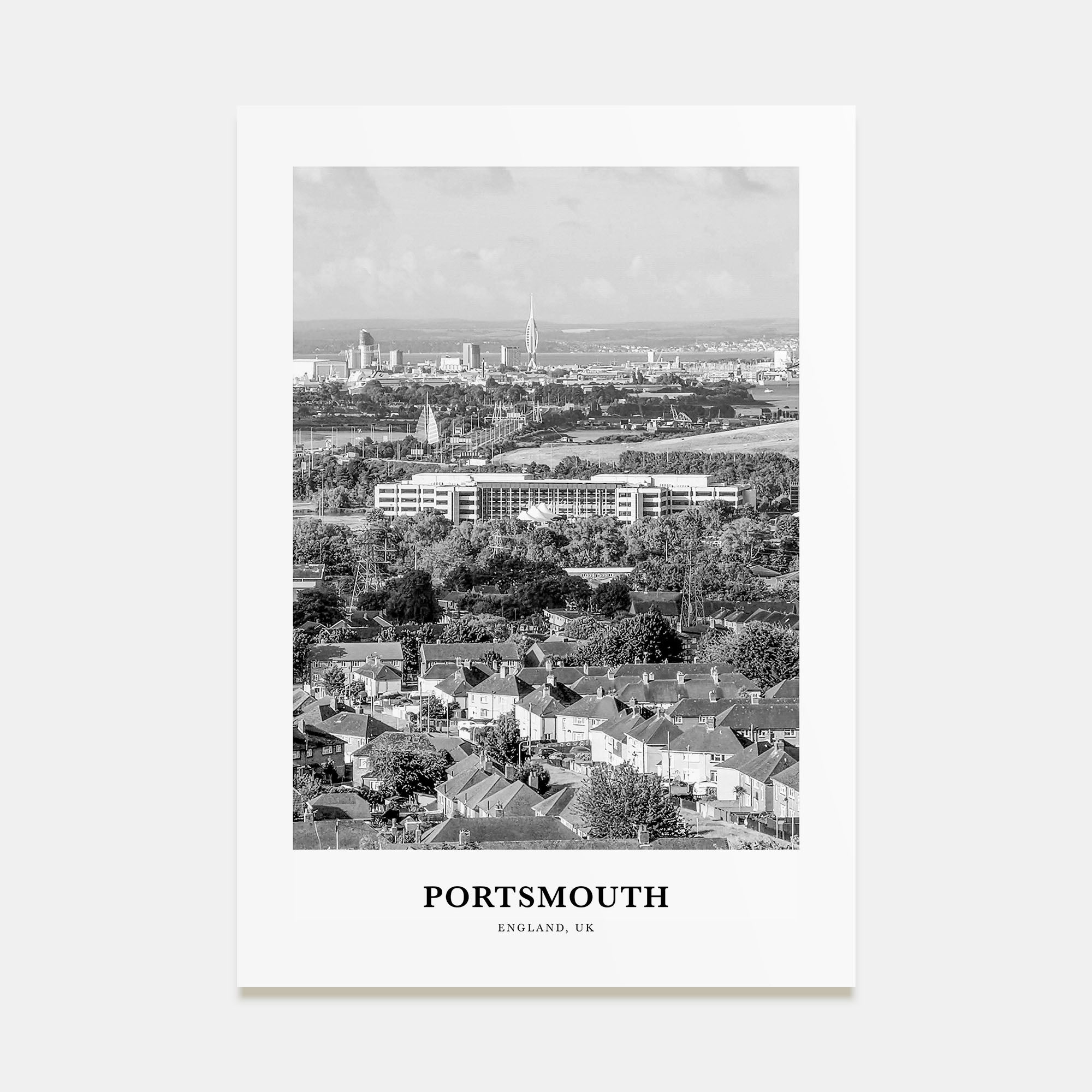 Portsmouth, England Portrait B&W No 3 Poster