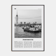 Portsmouth, England Travel B&W No 3 Poster