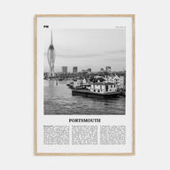 Portsmouth, England Travel B&W No 3 Poster