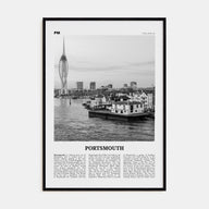 Portsmouth, England Travel B&W No 3 Poster