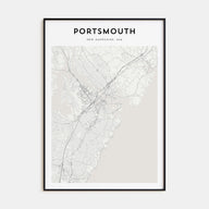 Portsmouth, New Hampshire Map Portrait Poster