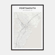Portsmouth, New Hampshire Map Portrait Poster