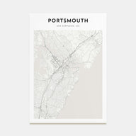 Portsmouth, New Hampshire Map Portrait Poster