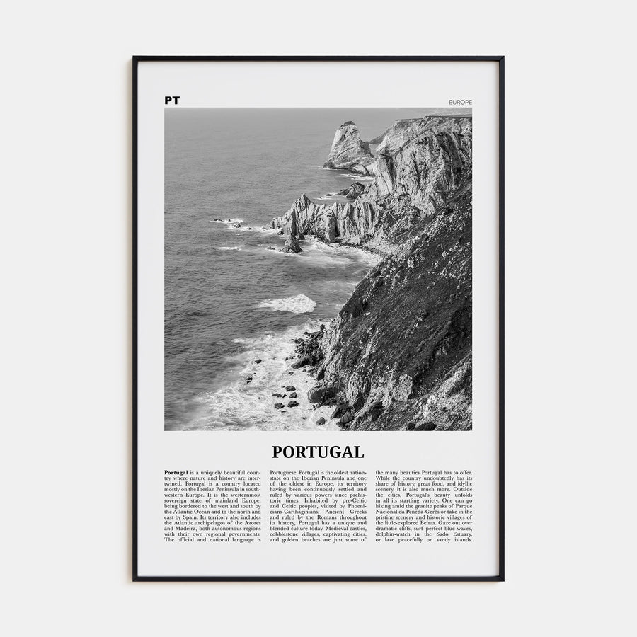 Portugal Travel B&W No 1 Poster