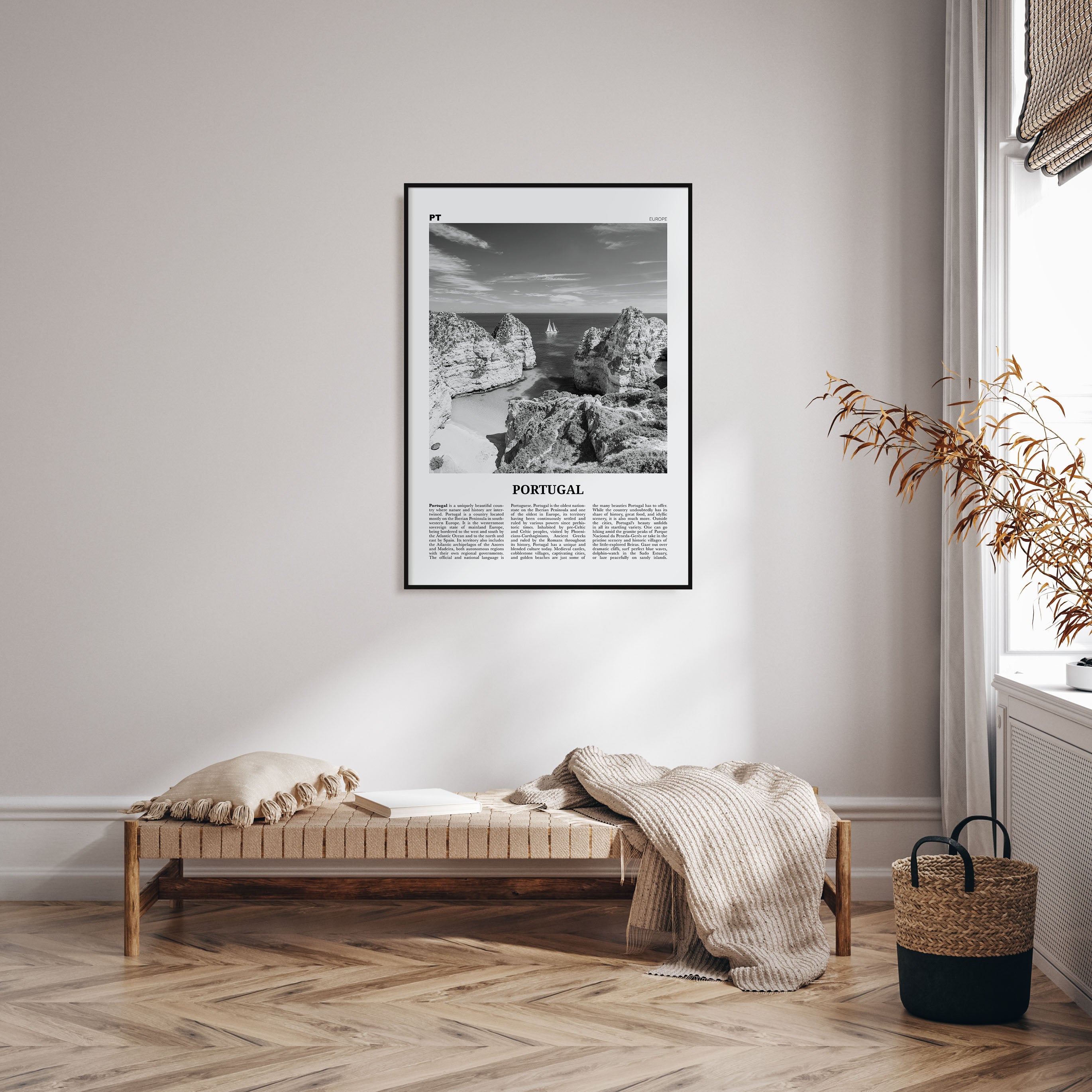 Portugal Travel B&W No 3 Poster