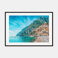 Positano Landscape Color Poster