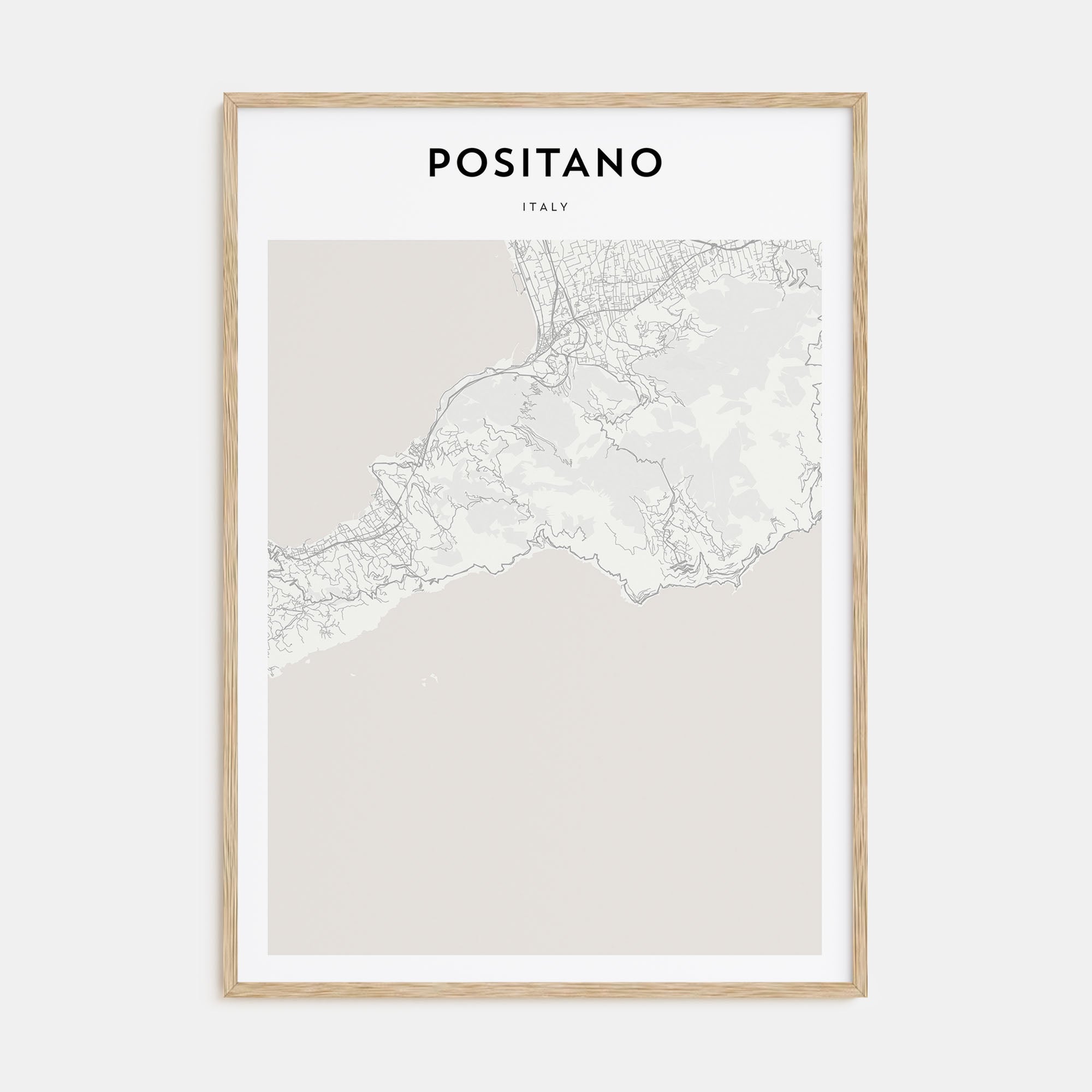 Positano Map Portrait Poster