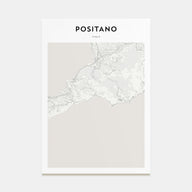 Positano Map Portrait Poster