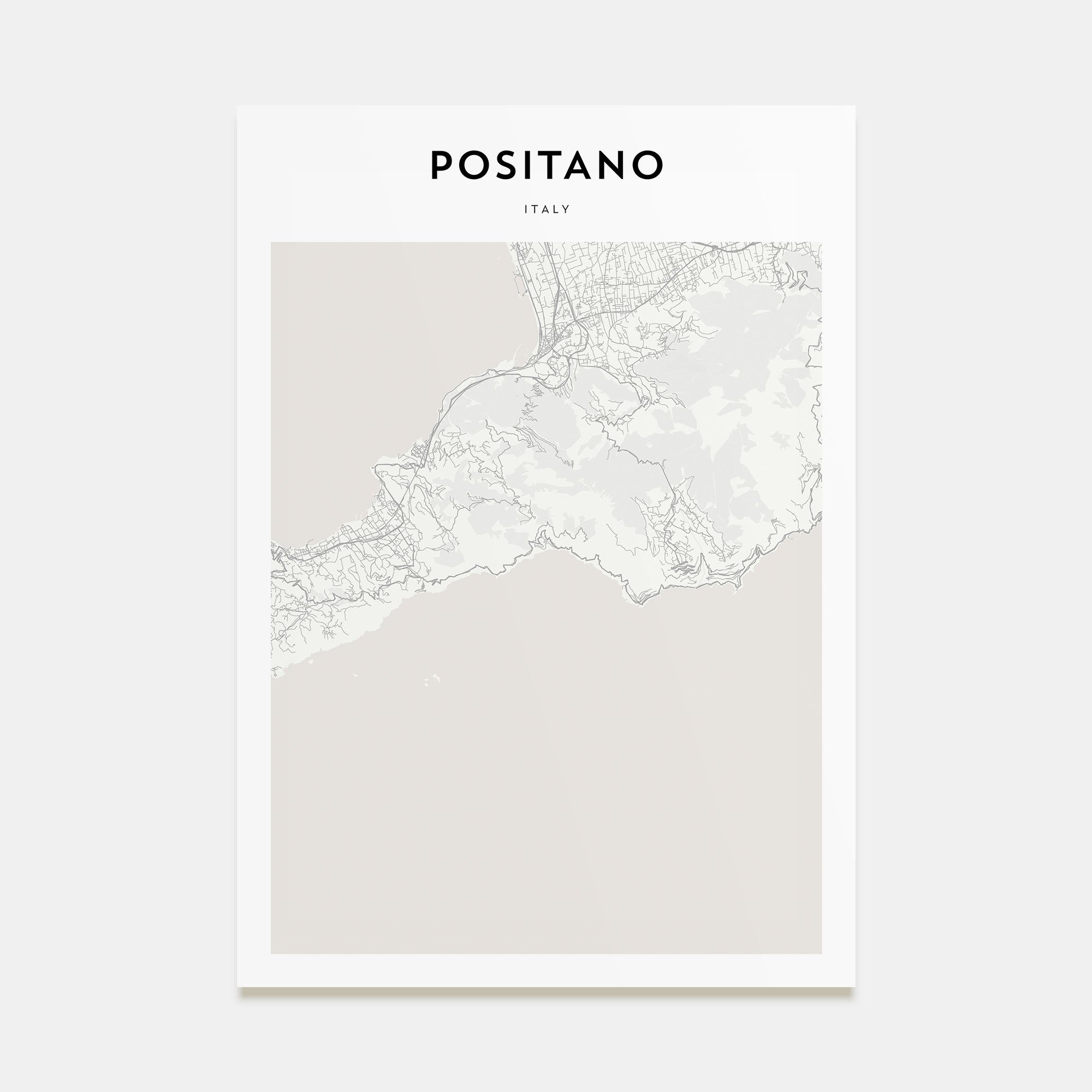 Positano Map Portrait Poster
