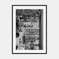 Positano Photo B&W No 2 Poster