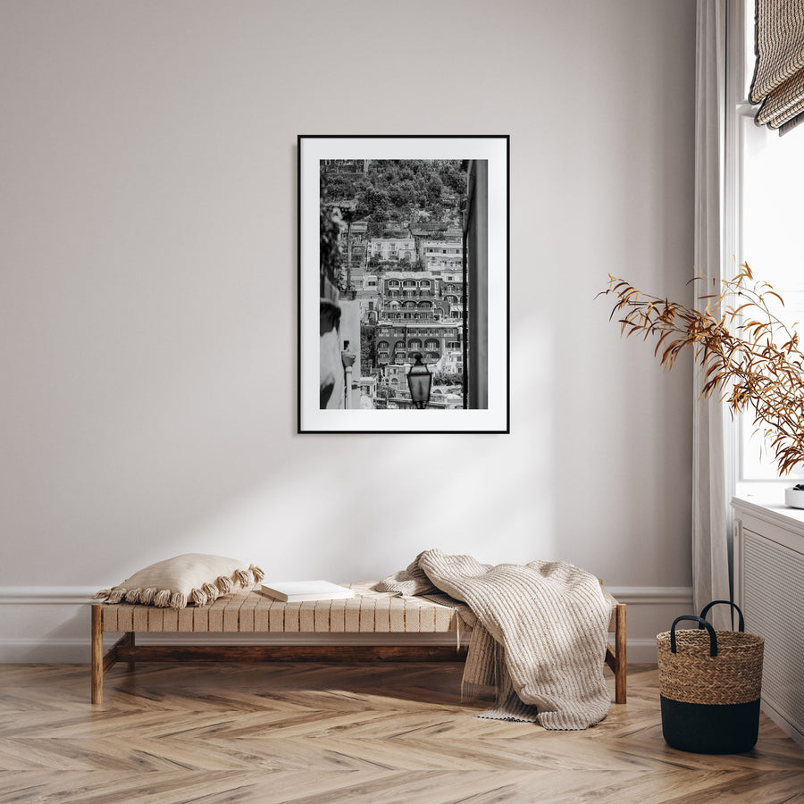 Positano Photo B&W No 2 Poster