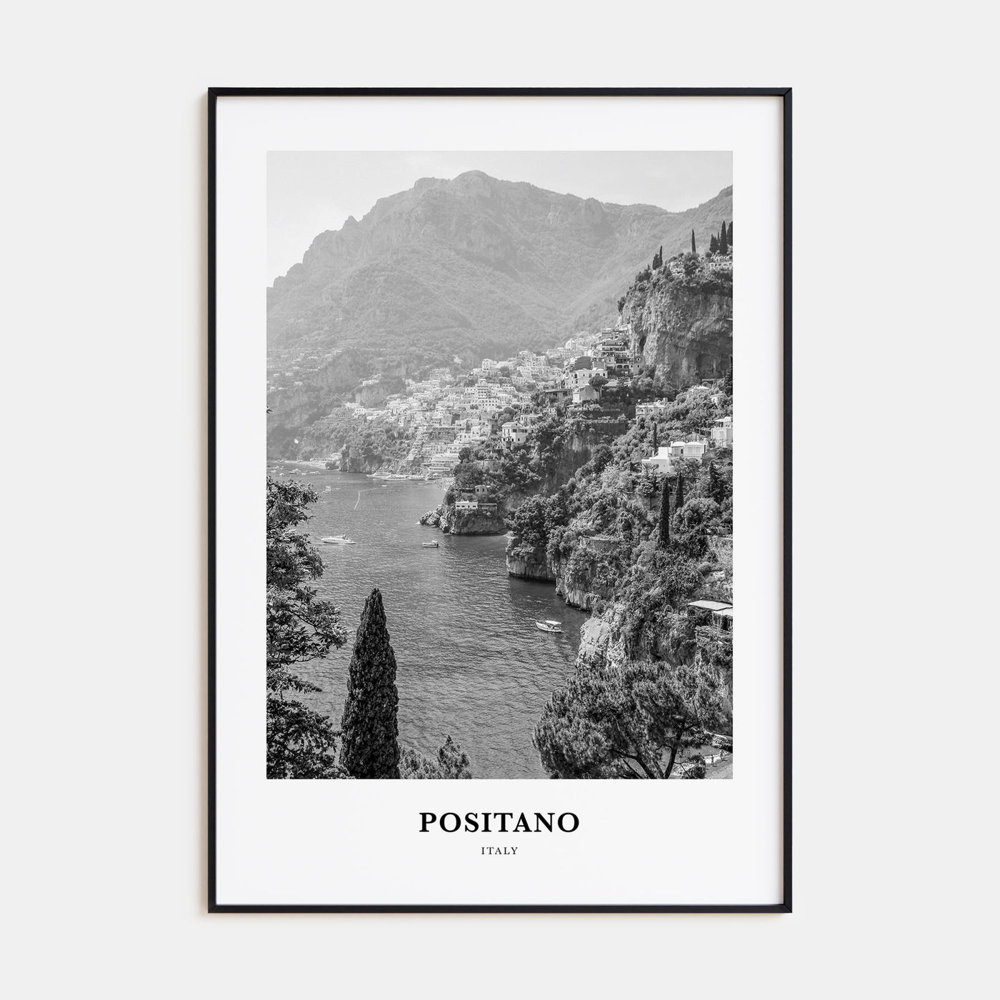 Positano Portrait B&W No 1 Poster
