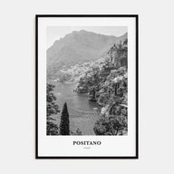 Positano Portrait B&W No 1 Poster