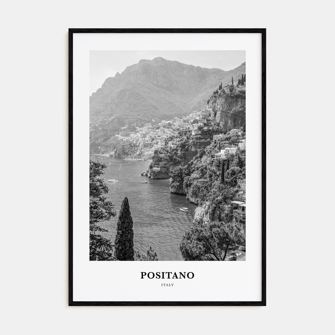 Positano Portrait B&W No 1 Poster