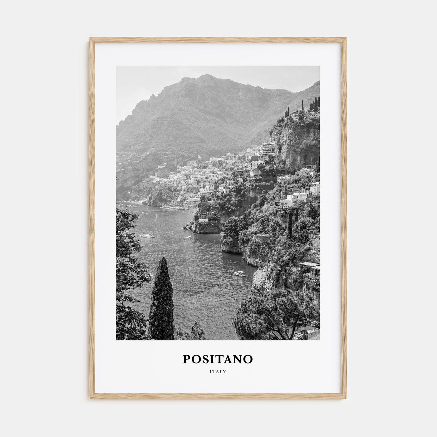 Positano Portrait B&W No 1 Poster