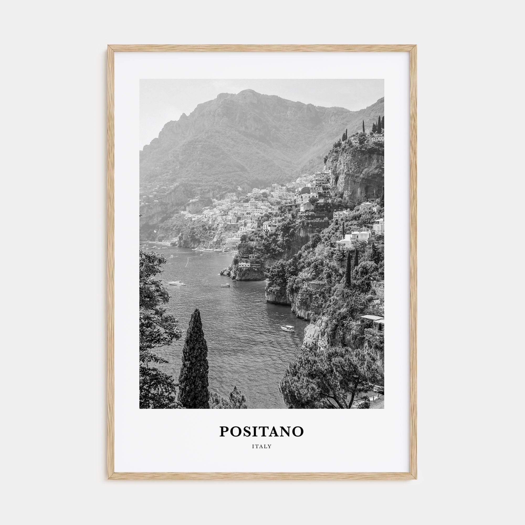 Positano Portrait B&W No 1 Poster