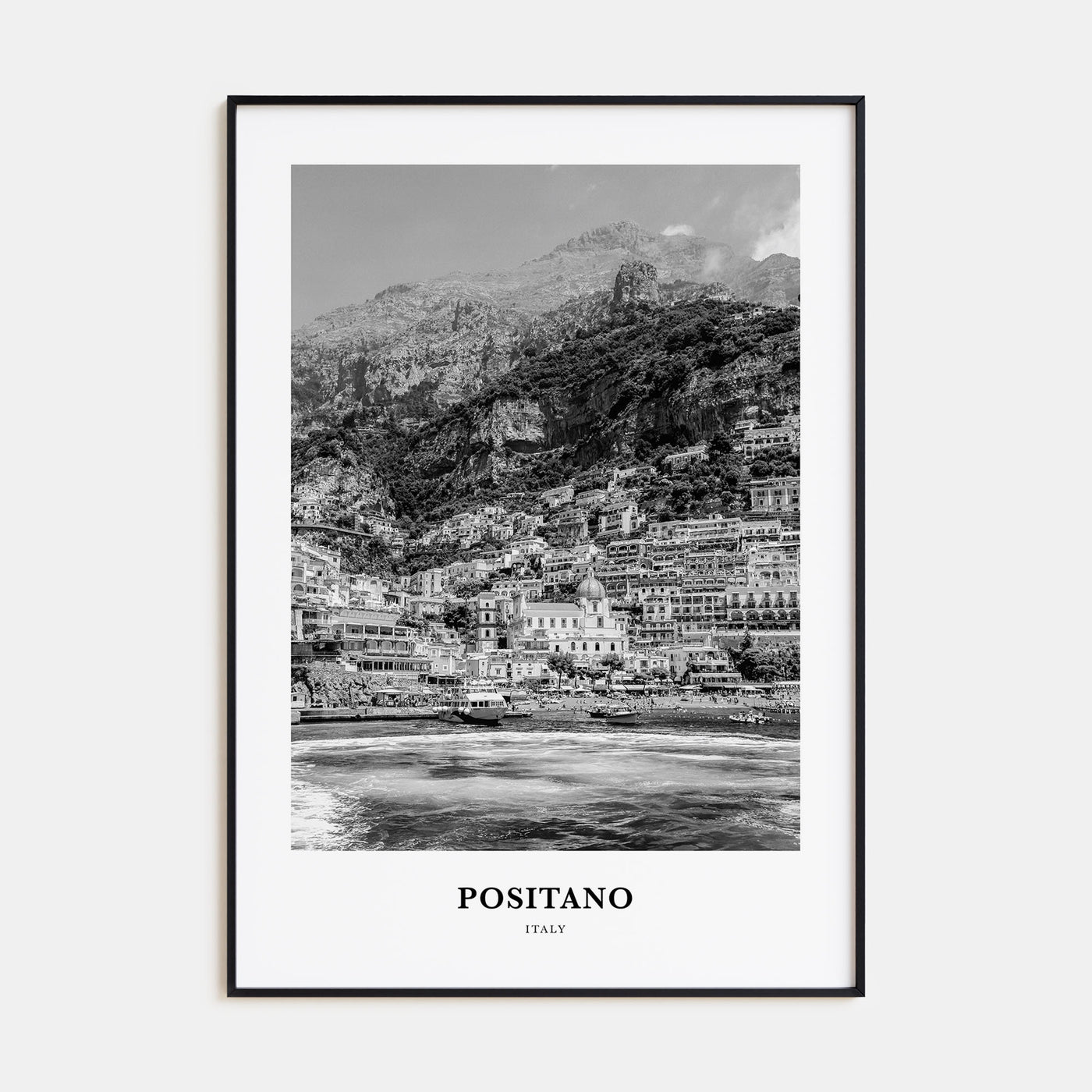 Positano Portrait B&W No 2 Poster