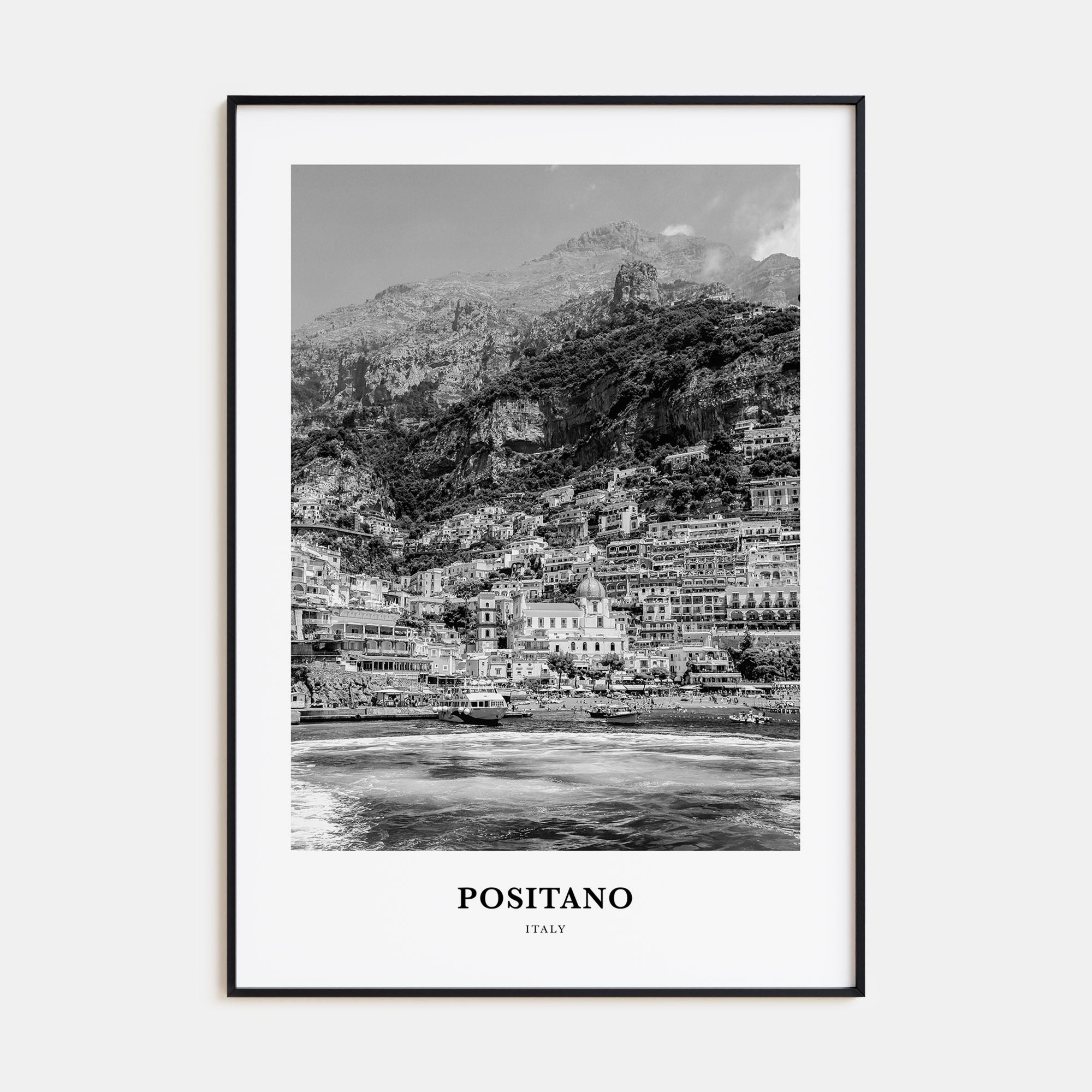 Positano Portrait B&W No 2 Poster
