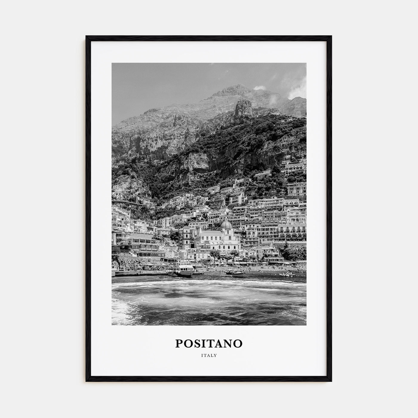 Positano Portrait B&W No 2 Poster