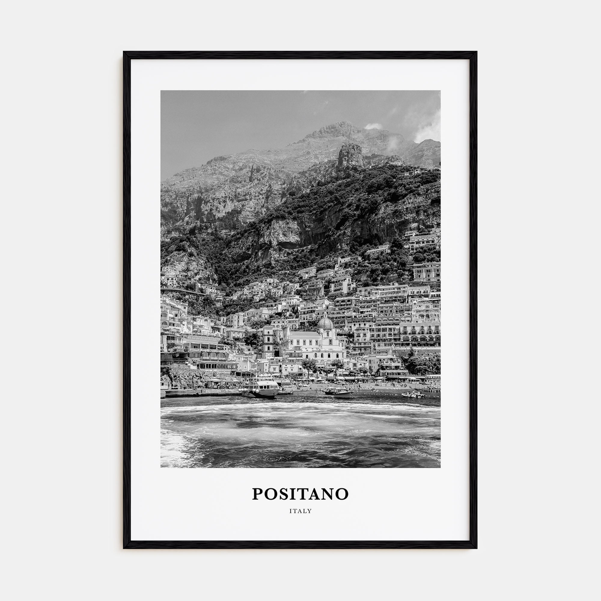 Positano Portrait B&W No 2 Poster