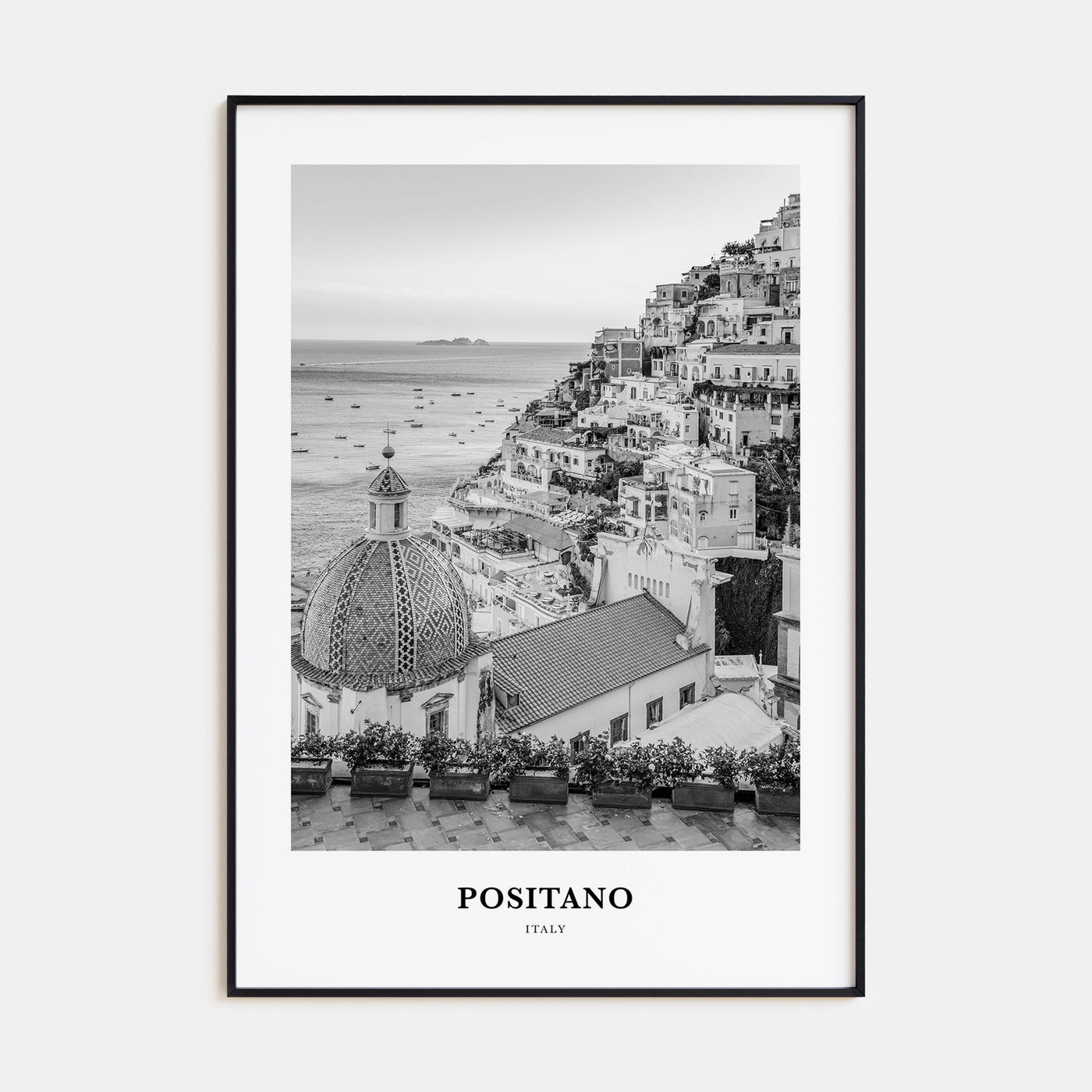 Positano Portrait B&W No 3 Poster