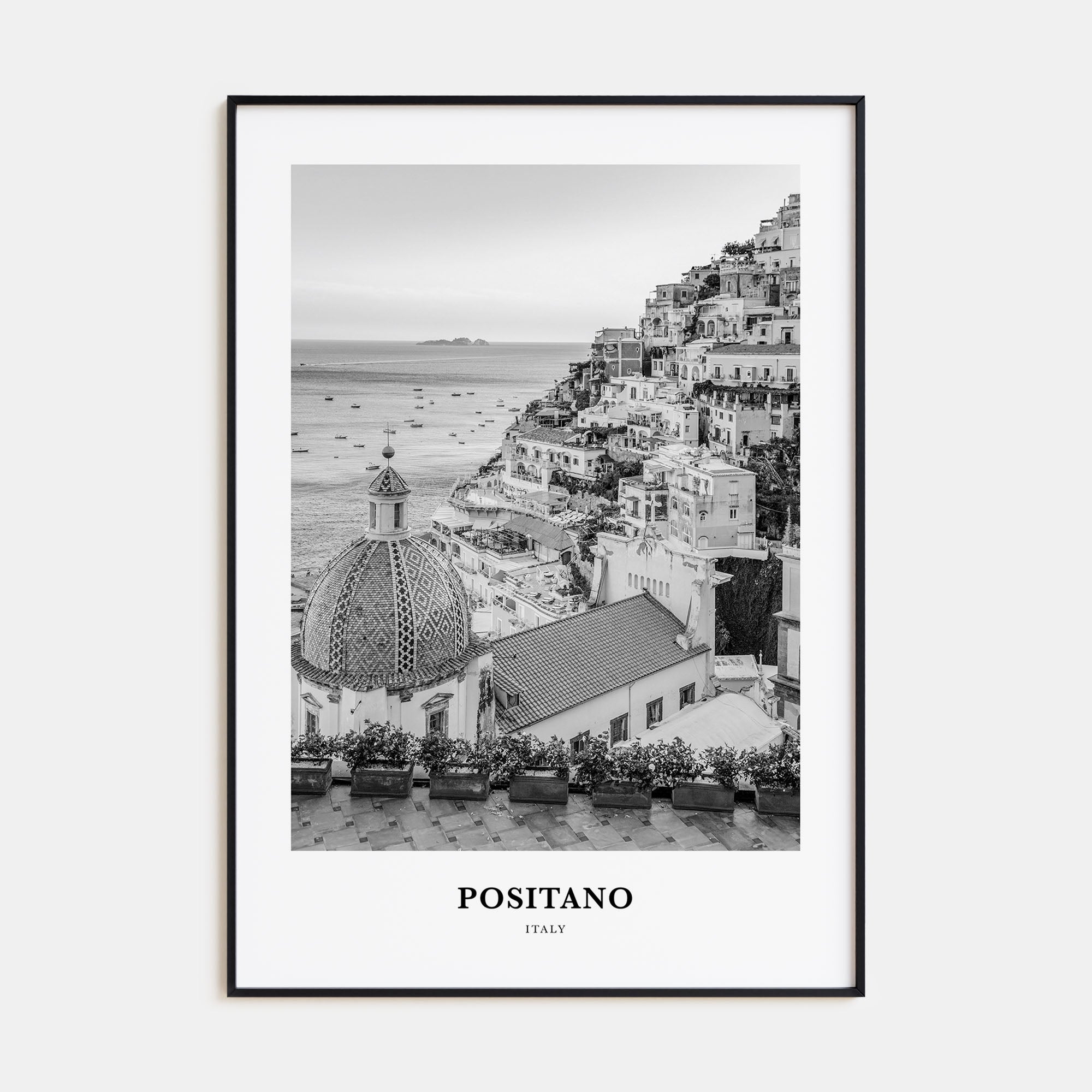 Positano Portrait B&W No 3 Poster