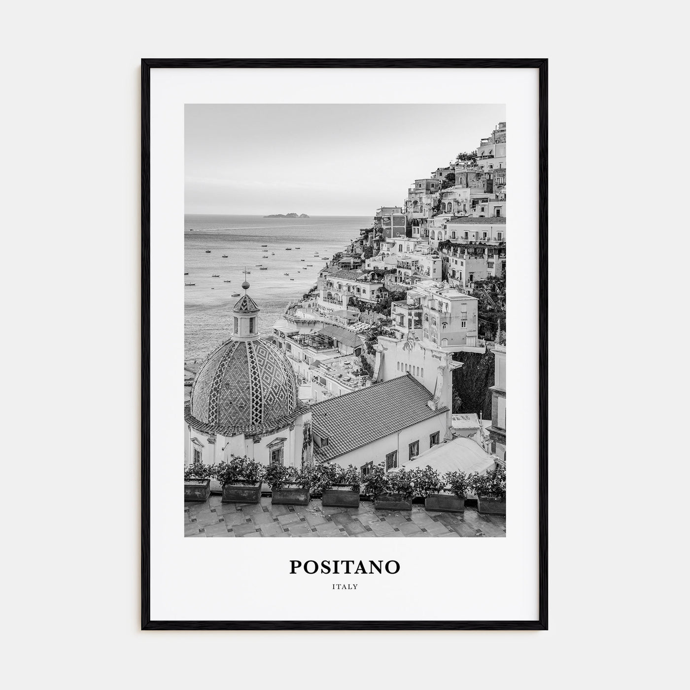 Positano Portrait B&W No 3 Poster