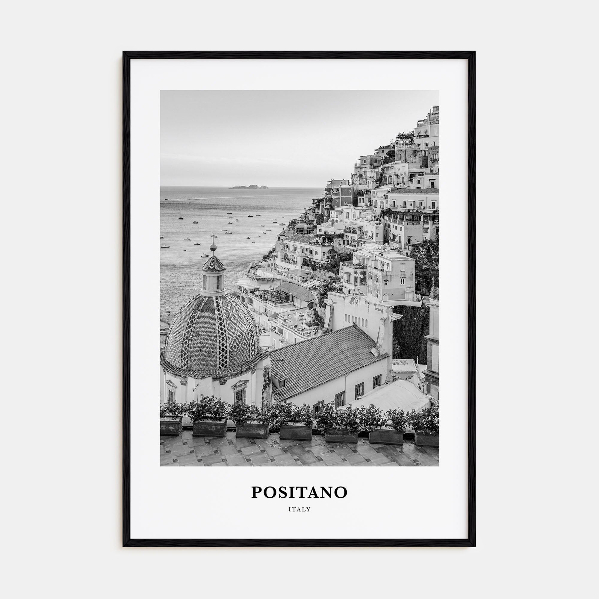 Positano Portrait B&W No 3 Poster