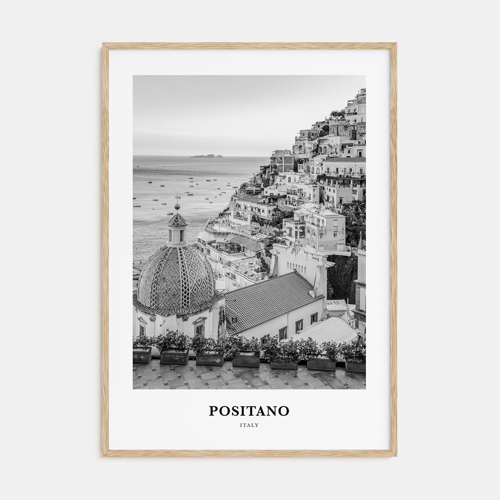 Positano Portrait B&W No 3 Poster