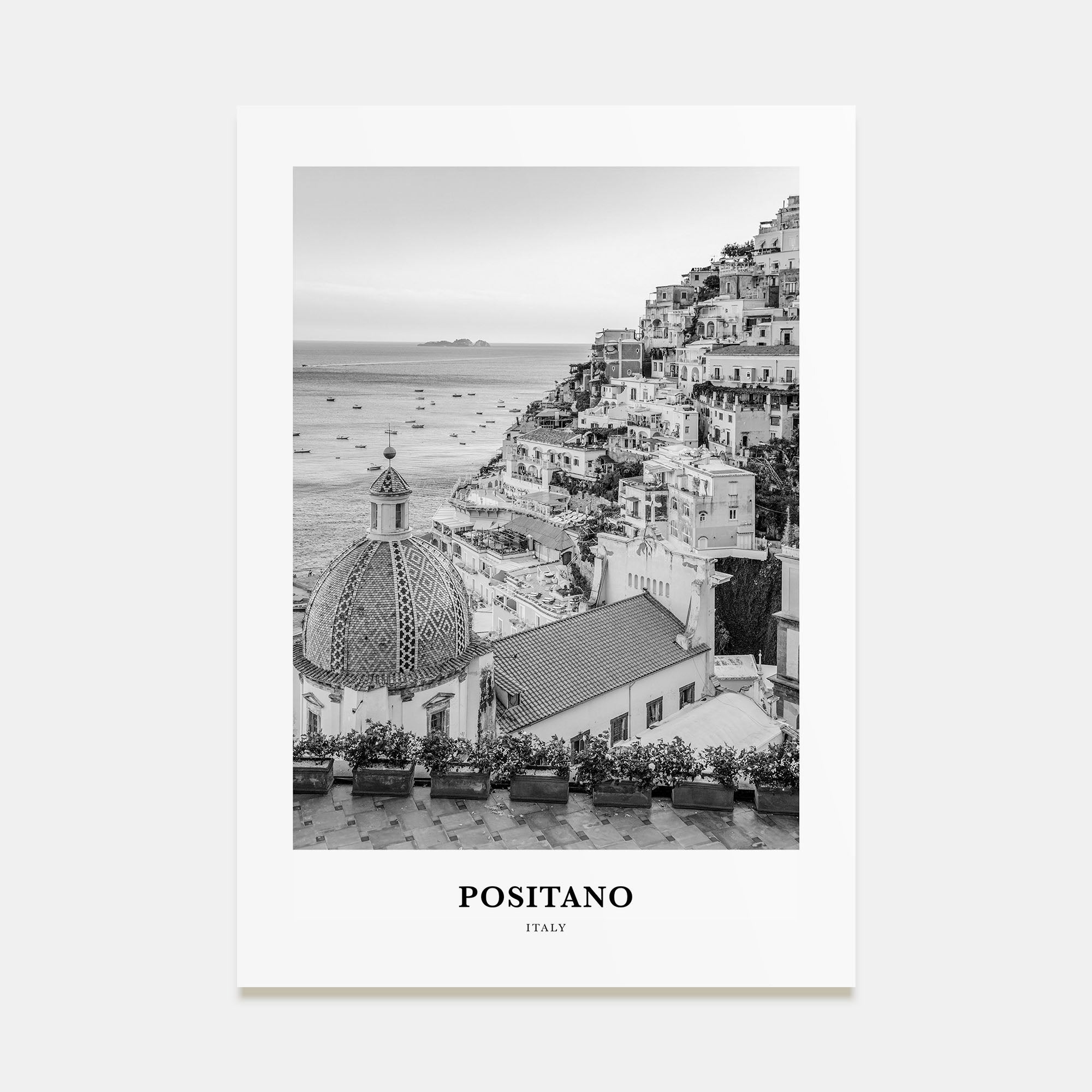 Positano Portrait B&W No 3 Poster