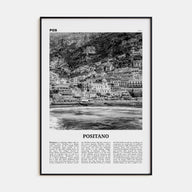 Positano Travel B&W No 2 Poster