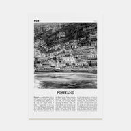 Positano Travel B&W No 2 Poster