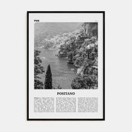 Positano Travel B&W No 3 Poster