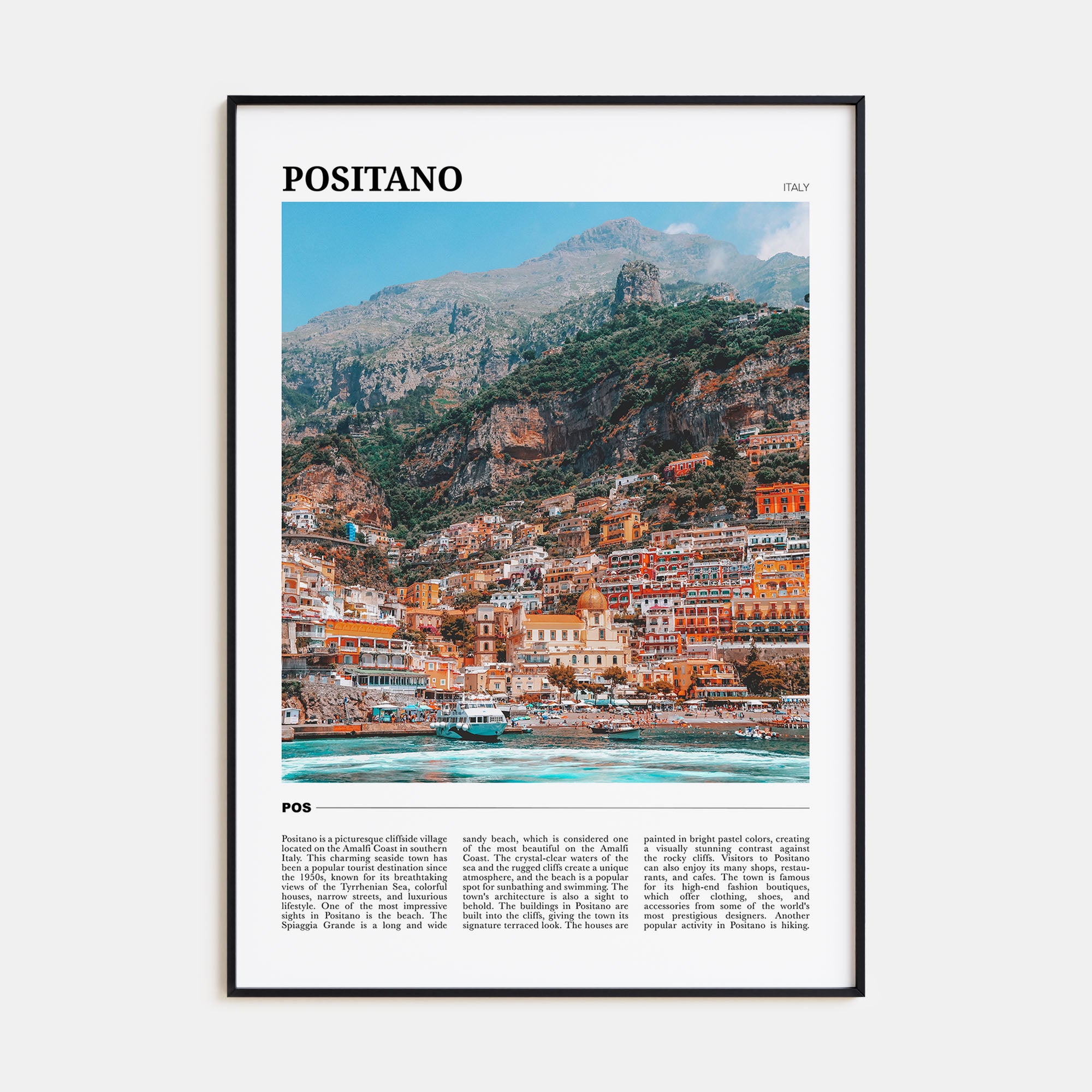 Positano Travel Color No 1 Poster