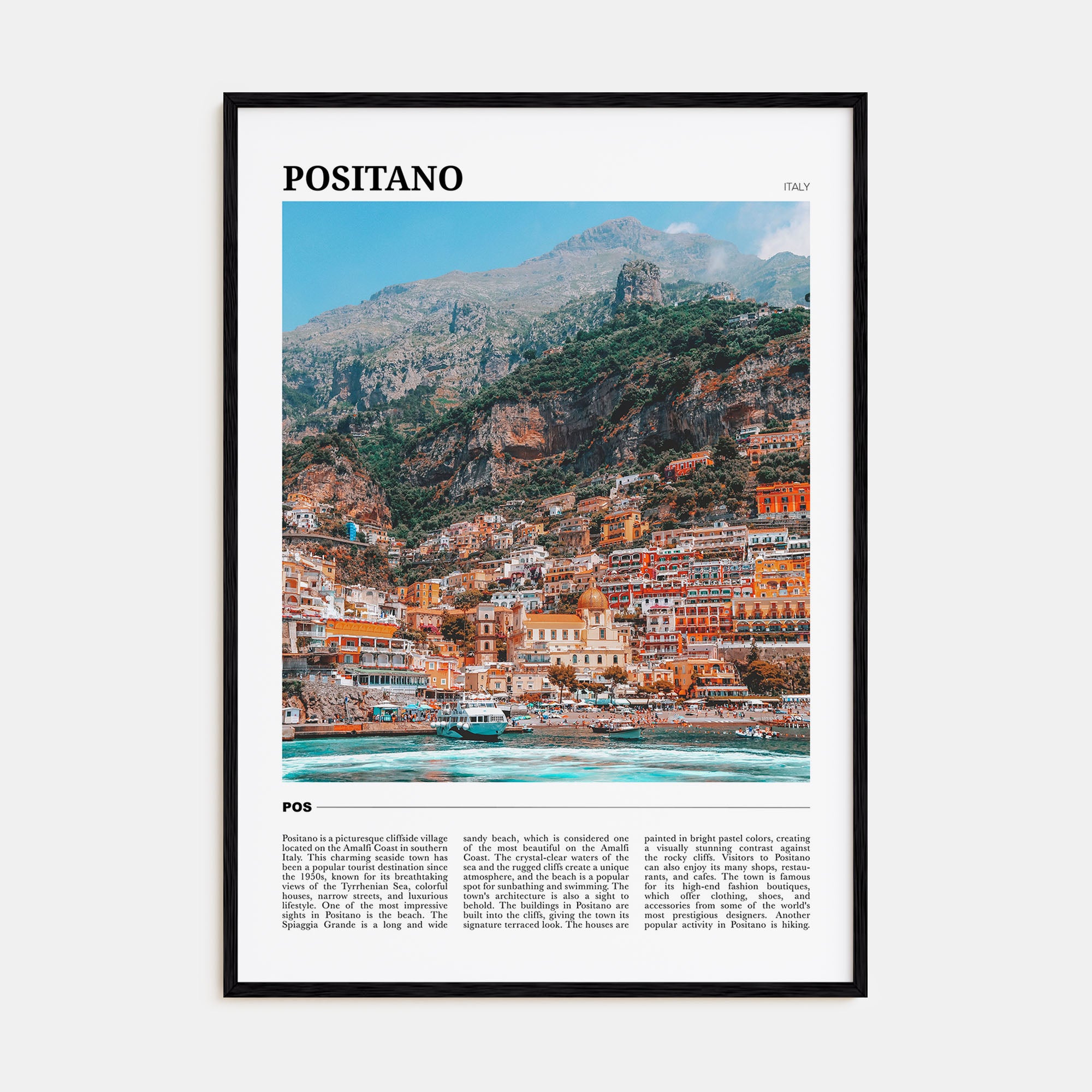 Positano Travel Color No 1 Poster