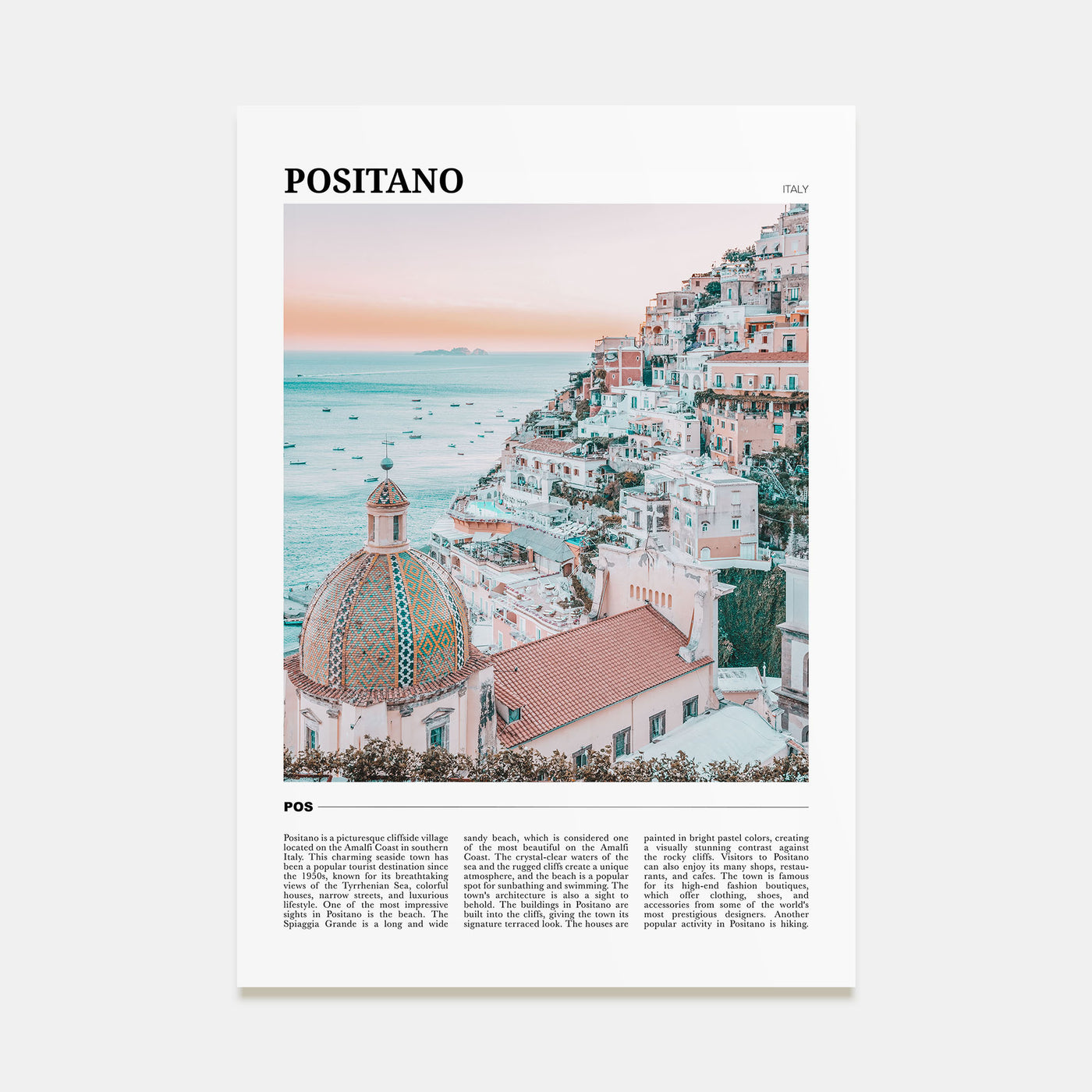 Positano Travel Color No 2 Poster