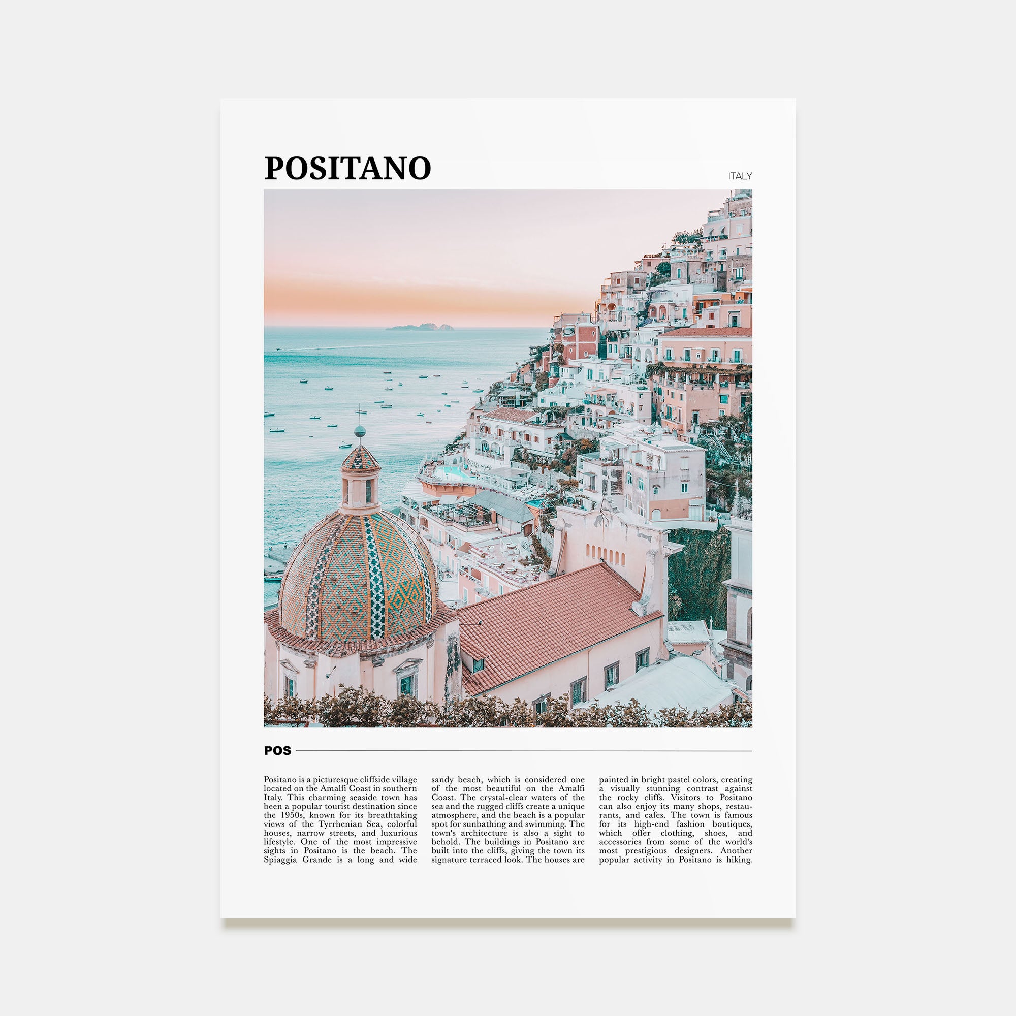 Positano Travel Color No 2 Poster
