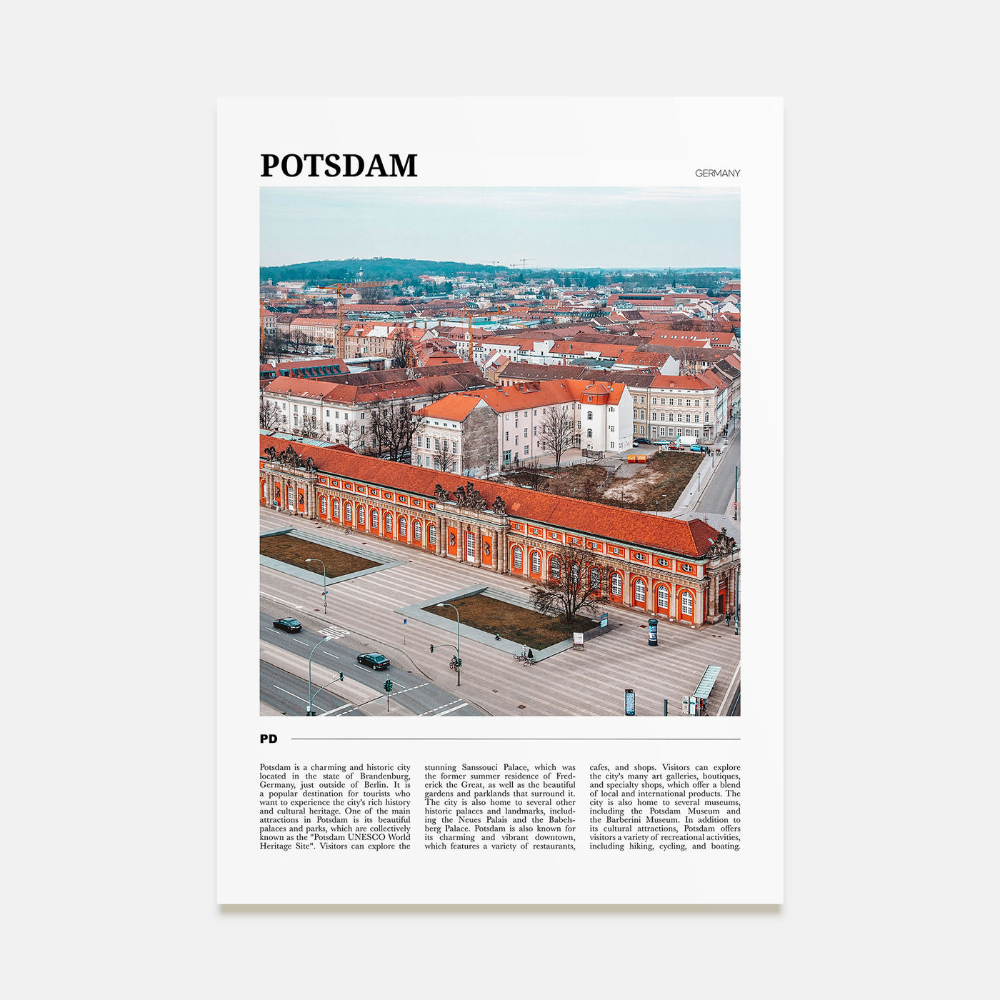 Potsdam Travel Color Poster